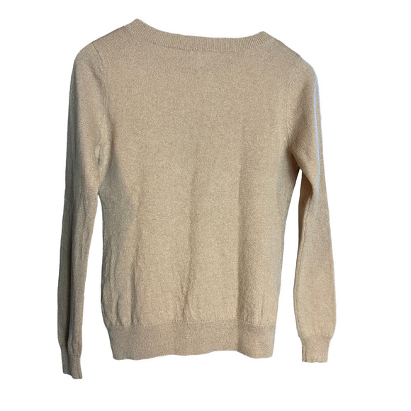 Halogen Cashmere Crew Neck Polka Dot Sweater 100% Cashmere / Size-Small - Picture 3 of 6